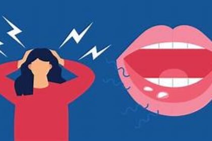 how stress shows up in mouth