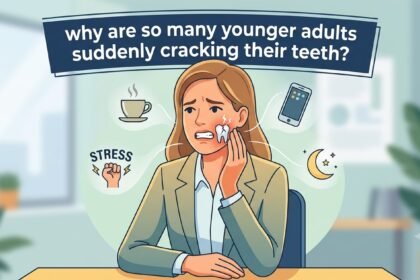 young adults cracking teeth